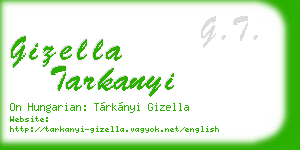 gizella tarkanyi business card